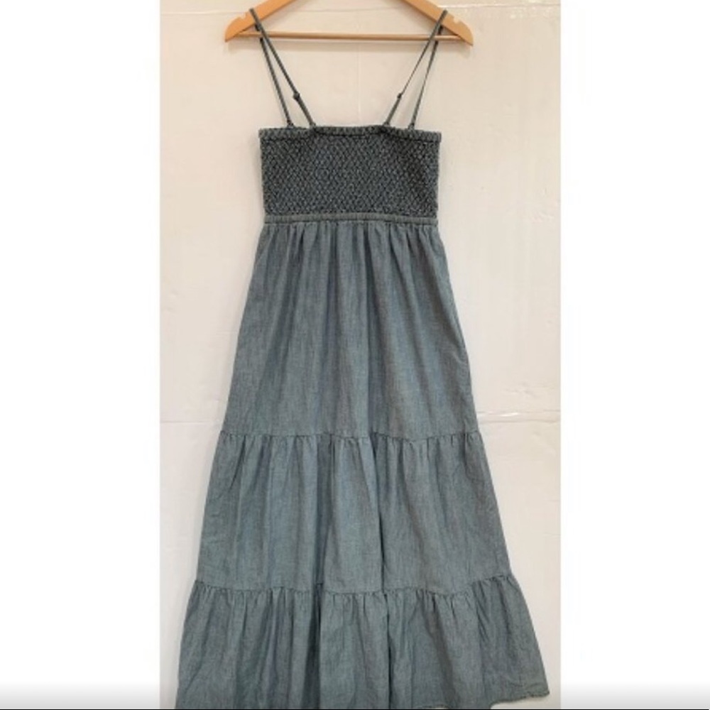 Anthropologie Daughters of the Liberation Chambray Tiered Maxi Dress - Picture 4 of 6